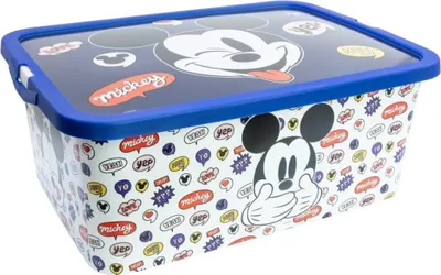 Produktbild von Mickey Aufbewahrungsbox aus Kunststoff, 13l, 38,7x28,7x15 cm, für Bettkasten
