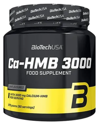 Immagine prodotto di BioTech USA CA-HMB 3000 270 g / HMB / Calcio Beta-Idrossi-Beta-Metilbutirrato in polvere non aromatizzata
