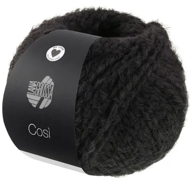 Produktbild von Lana Grossa COSÌ 50 g Flauschiges Merino-Dochtgarn mit Effektstruktur Farbe 018 - Anthrazit