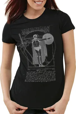 Produktbild von style3 Vitruvianischer Spartaner Damen T-Shirt antiker kämpfer 300 dreihundert, Farbe:Schwarz, Größe:XS