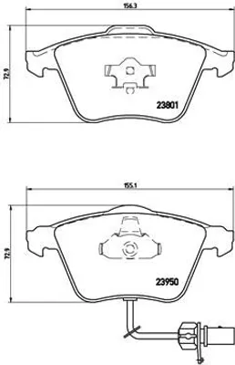 Produktbild von Brembo Bremsbelagsatz, Scheibenbremse Vorderachse P 85 097