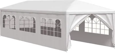 Image de vidaXL Tente de réception 3x9 m blanche