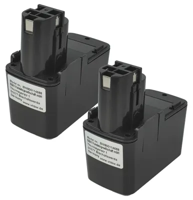 Produktbild von vhbw 2x Akku Ersatz für Bosch H1214N, BAT011, BH1214MH, BH1214L, BH1214H für Werkzeug (1500 mAh, NiMH, 12 V)