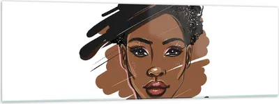 Produktbild von Bilder auf glas - Einteilig - Afrikanisch Modern Porträt - 160x50cm - Glasbilder - Wandbilder - Bilder - Wanddekoration aus Glas - Glas Bilder - Wandbild auf Glas - GAB160x50-4646