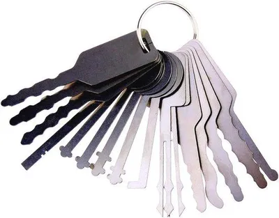 Productafbeelding van Famanu set met 16 stuks lockpicks - Multifunctionele sleutels voor autodeuren