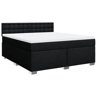 Produktbild von Boxspringbett mit Matratze Schwarz 180x200 cm Stoff