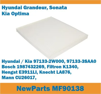 Image de NewParts MF90138 Filtre d'habitacle pour Hyundai/KIA