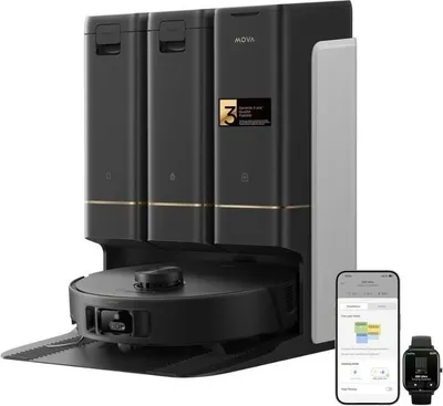 Immagine prodotto di Robot aspirapolvere con funzione di pulizia MOVA Z50 Ultra, potenza di aspirazione 19000 Pa, rilevamento dello sporco in tempo reale, tecnologia HydroSync