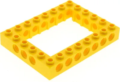 Produktbild von 1x Lego Technic Bau Stein Rahmen 6x8 gelb Lochbalken 1680 40345 32532