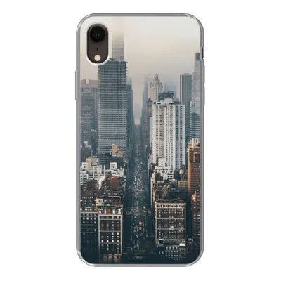 Produktbild von MuchoWow® Handyhülle Schutzhülle Hülle für iPhone XR Skyline von New York Silikon Softcase Handy Hülle - Schutzdeckel