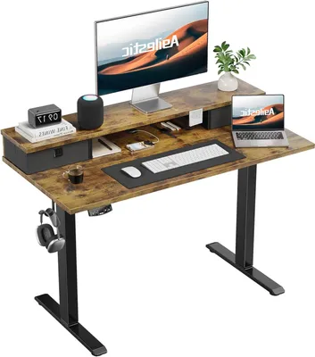 Produktbild von Höhenverstellbarer Schreibtisch - Stehschreibtisch - Elektrischer Schreibtisch - Ergonomischer Schreibtisch - Schreibtisch mit Schubladen