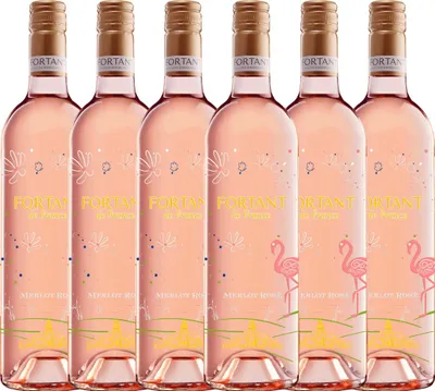 Produktbild von 6er Vorteils-Weinpaket - Merlot Rosé serigrafiert - Fortant de France