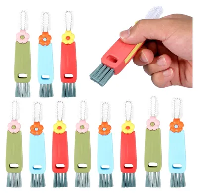 Produktbild von Fugenreinigungsbürsten, 12 Stück Mehrzweck-Fugenreinigungswerkzeuge, 3-in-1 Fugenreinigungsbürste aus Kunststoff für Küche und Haushalt, 12,8×2,4×1 cm