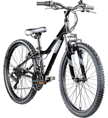 Produktbild von Galano GA20 Jugendfahrrad 24 Zoll Mountainbike ab 8 Jahre 130 - 145cm 21 Gänge schwarz/grau