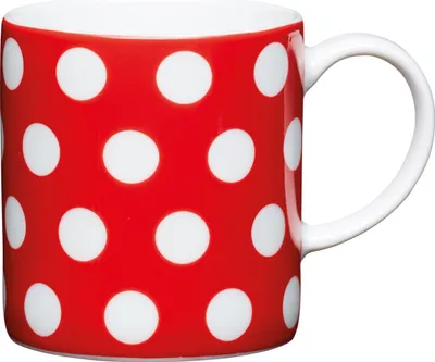 Immagine prodotto di Kitchencraft Kaffeebecher a pois, Keramik, Schwarz, 8 cm