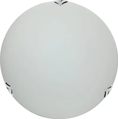 Immagine prodotto di Plafoniera rotonda SARA cromata bianca 1xE27x40W vetro, dimensioni: 9x30x30 cm, IP20, Candellux