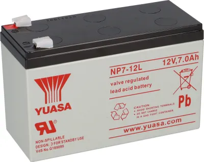 Image de Yuasa batterie plomb-acide NP7-12L Pb 12V 7Ah VdS, faston 6,3mm