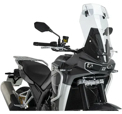 Image de Pare-vent Puig Touring, avec visière, dimensions 515 x 340 mm, avec homologation européenne, pour Kove 800X PRO, modèles de 2024 à 2026