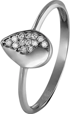 Produktbild von GoldDream Ring Damen Gr. 60 Blatt Weißgold 8 Karat weiß Zirkonia D2GDR506J60