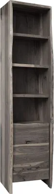 Immagine prodotto di MASSIVMOEBEL24 | scaffale in legno di Acacia 45x36x185 grigio scuro laccato PURE ACACIA #605