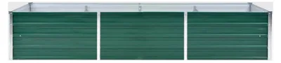 Produktbild von Metall Blumenkasten Hochbeet Garten Pflanzgefäß Verzinkter Stahl Grün 240x80x45cm
