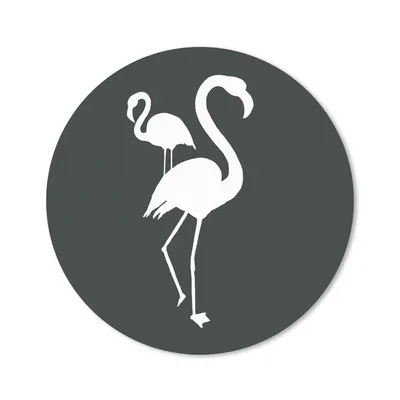 Produktbild von MuchoWow® Mauspad Mousepad Flamingo - Vogel - Scherenschnitt 40x40 cm - Mousepads - Maus Mat - Pad - Mausunterlage - Schreibtisch Accessoires