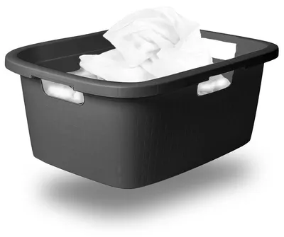 Obrázek produktu pro Novaliv vana na prádlo se 3 uchy 25 l antracit, sada boxů na prádlo kbelík na prádlo koš na špinavé prádlo do koupelny, vany na prádlo koš na prádlo úložný koš na prádlo sběrný box