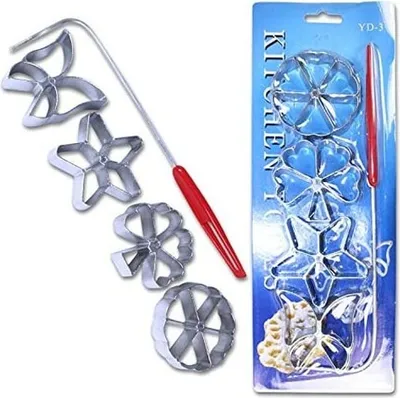 Produktbild von Traditionelle Teigform - Hworost, Waffeleisen, Waffelbäckerei Spreewaldschleifen Set 4 Stück (1cm)