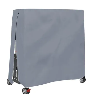 Produktbild von Wasserdichte und staubdichte Outdoor-Tischtennisplatte Abdeckung 165x70x185cm, Tischtennisplatte Abdeckung 420D Oxford, grau