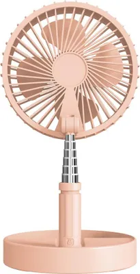 Produktbild von Qware Tragbarer Mini Tischventilator – kompakter & leiser Ventilator für Büro & Zuhause Rosa