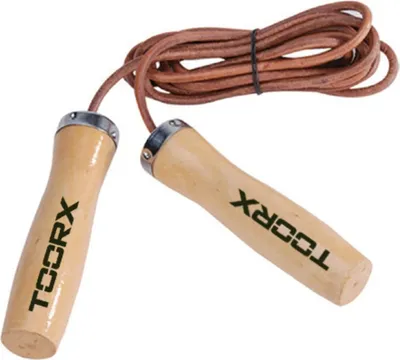 Image de Toorx Fitness Corde à sauter en cuir avec poignées en bois