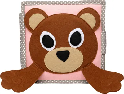 Obrázek produktu pro Jolly Designs Premium Mini Quiet Book pro miminka - Montessori hračka od 6 měsíců - knížka motorických dovedností z plsti - podporuje rozvoj jemné motoriky a smyslových dovedností