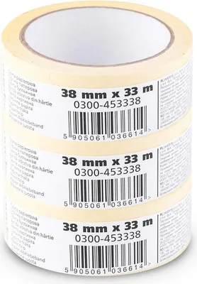 Productafbeelding van Scley 3-delige set afplaktape, 38 mm x 33 m, serie 545, afplaktape voor schilderen