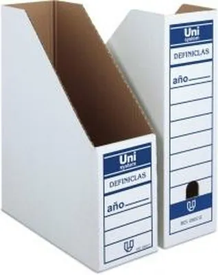 Obrázek produktu pro Unipapel Držák na časopisy Bílý karton 12 kusů 33,5 x 26 x 10 cm