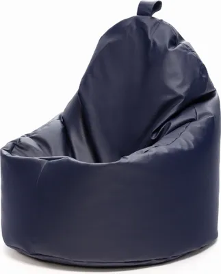 Produktbild von Ecopuf - Sitzsack Bean Bag, aus Kunstleder, 70 x 75 cm - Yoko Blau E11