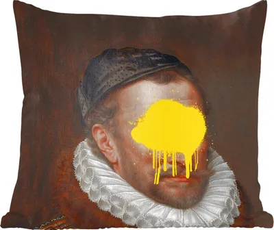 Produktbild von MuchoWow® Zierkissen Sofakissen Wohnzimmer Dekokissen 40x40 cm Wilhelm von Oranien - Kunst - Gemälde - Foto Kissen - Schlafzimmer Dekoration