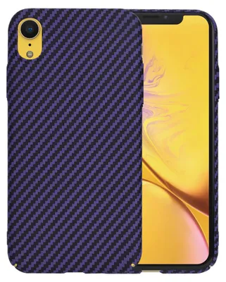 Produktbild von Techsuit Carbonite FiberShell Back Cover Hülle für Apple iPhone XR - Lila