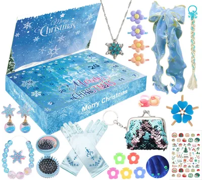 Image de Calendrier de l'Avent 2026 (Modèle 3), calendrier de compte à rebours de Noël pour filles, avec 24 surprises différentes, idéal comme cadeau pour les enfants