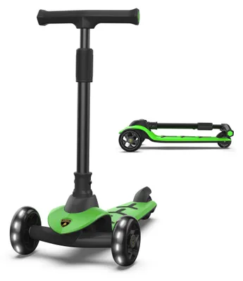 Obrázok produktu pre Lamborghini Scooter mit Leuchträdern bis 50kg belastbar - Grün