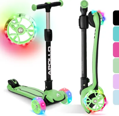 Produktbild von Apollo Kinderscooter KidsPro4 LED Roller -Grün