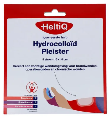 Produktbild von Heltiq Hydrocolloid Pleisters 10 X 10 Cm (5 stuks)