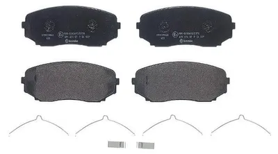 Produktbild von Bremsbelagsatz Scheibenbremse 17 mm BREMBO für u.a. MAZDA CX-5