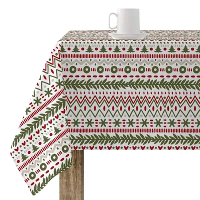 Weihnachtliche Tischdecke, fleckabweisend, 140x140 cm, rechteckig