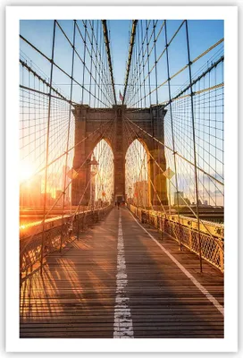 Produktbild von Poster - Poster ohne Rahmen - New York Brücke - 61x91,5 cm - Wand Bild - Wanddeko - Wandbilder - Kunstposter - Wandposter - Bilder - Kunstdruck - Wanddekoration - Wandbild - P2XPA61x91-3707