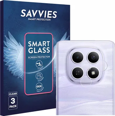Produktbild von 3x Savvies Schutzglas Folie für Xiaomi Redmi Note 15 4G (NUR Kamera) 9H Panzer Schutzfolie Glas Displayschutz klar transparent