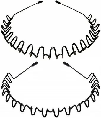 Produktbild von Metall Haarbänder Uni - Flexibel und Antirutsch für Sport und Alltag (2 Stück)