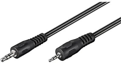 Immagine prodotto di Goobay 50459 Cavo adattatore audio AUX, da 3,5 mm a 2,5 mm stereo, 2 m, nero - jack 3,5 mm (3 pin, stereo) > jack 2,5 mm (3 pin, stereo)