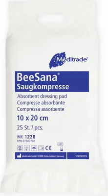 Produktbild von 175 BeeSana Saugkompressen - unsteril - saugfähig - 15 x 25 cm - Kompressen