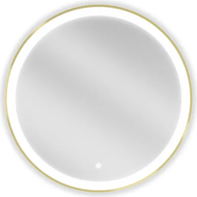 Immagine prodotto di Mexen Esso specchio da bagno illuminato, rotondo 70 cm, LED 6000K, antinebbia, cornice dorata - 9825-070-070-611-50