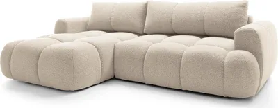 Produktbild von Ecksofa - Beige - Webstoff - mit Schlaffunktion und Bettkasten
